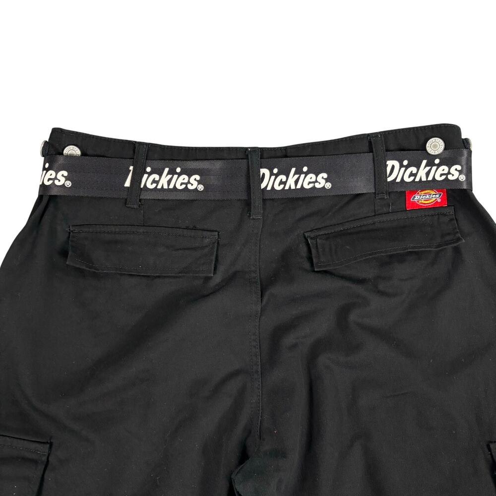 Dickies Black Cargo Pants Joggers Womens Size 9/29 Logo Belt Utility Streetwear - Picture 10 of 12